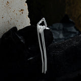 KATHLEEN Silver Earcuff with 3 Chains