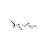 MAEVE S925 boucles d'oreilles/clous brillants avec formes abstraites