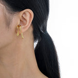 VICKY Skulpturale Ohrklemme/Earcuff in Layered Look, Gold