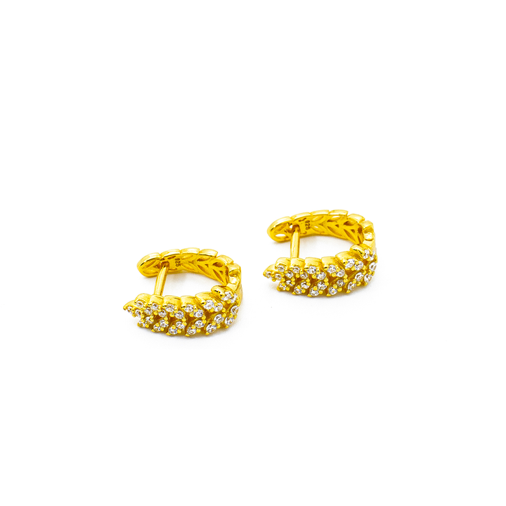 'Neveah' gold hoop earrings made of 925 sterling silver