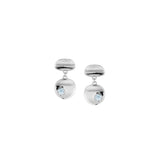 BASIA Clean Modern boucles d'oreilles en argent avec topaze