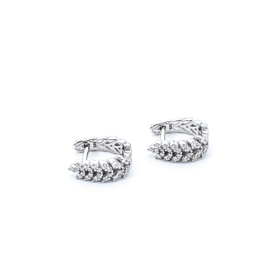 'Neveah' silver hoop earrings made of 925 sterling silver