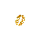 TRUDIE Gold Chunky Chain Ring in Shiny Look