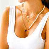 Collier OUREA en or avec pendentif en nacre en argent 925