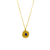 Collier pièce d'or ANAIS avec lapis-lazuli en argent 925