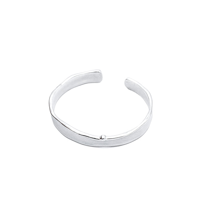 'Abico' silver textured bangle sterling silver bangle