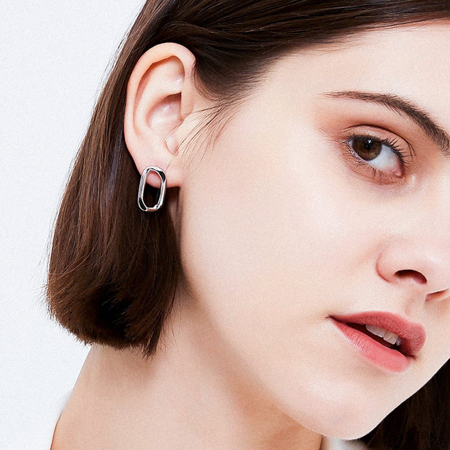 'Barbara' silver earrings-ear studs made of 925 sterling silver