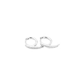 Boucles d'oreilles créoles forme griffe ETHEA en argent