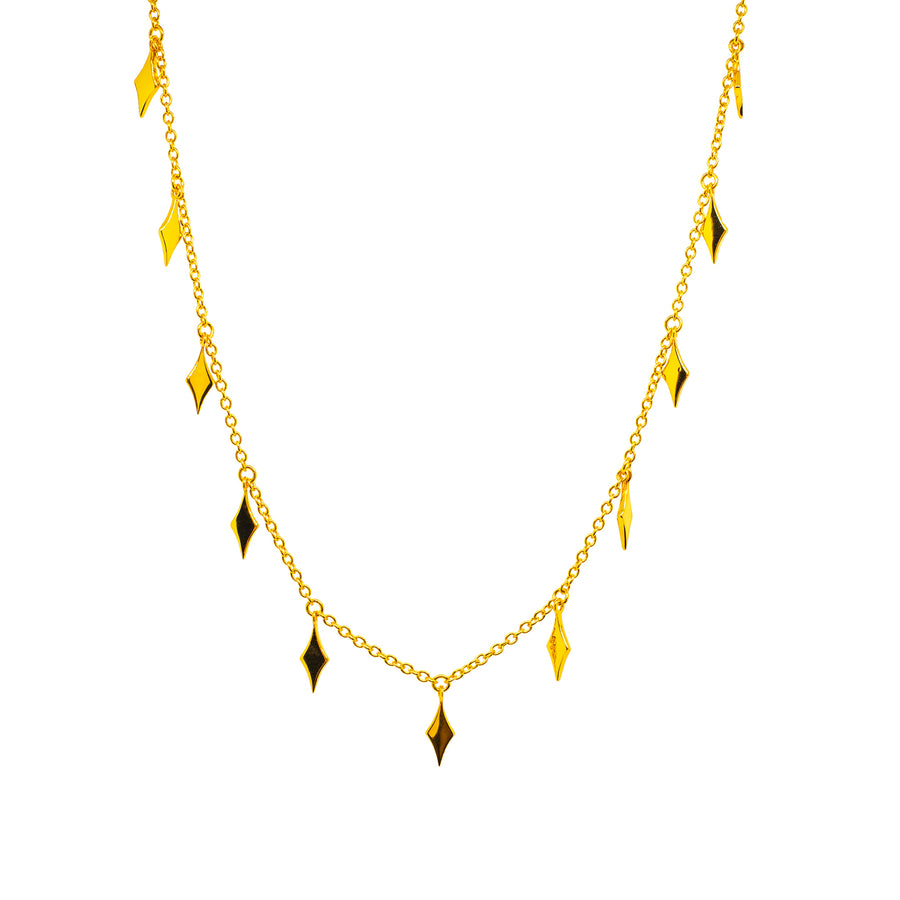 GWENDOL Grafische Damenkette/Collier in Gold