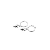 Boucles d'oreilles créoles fines HOACH 925S avec boucles d'oreilles coquillage en argent