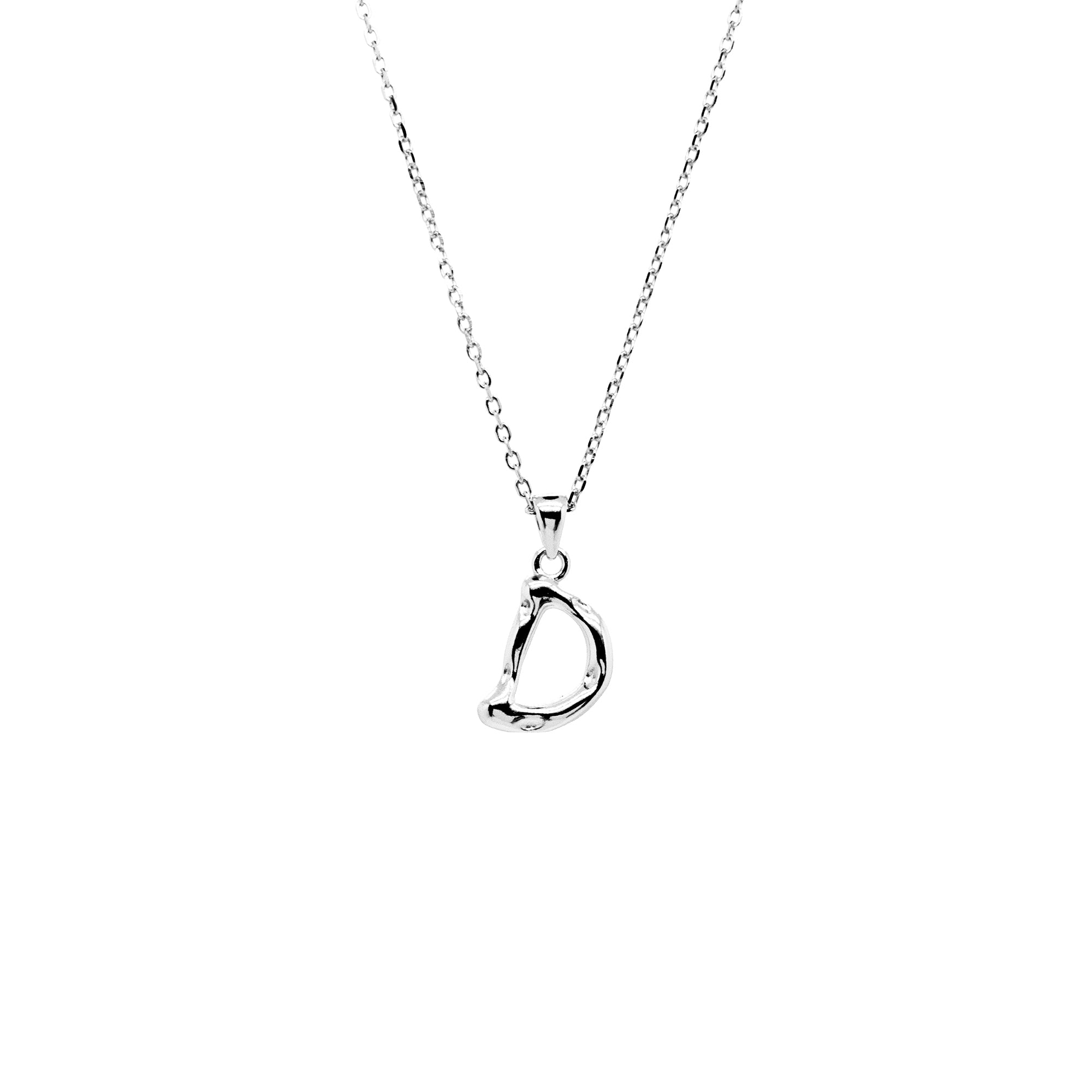 OPHELIA S925 collier lettre/alphabet calligraphie en argent