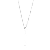 LULUO Puristic Y Necklace with Drops made of 925 Silver