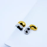 VERAS Cashew earrings-ear studs in shiny gold made of 925 silver