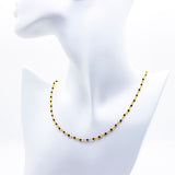 Collier JAYDEN en or avec boules de pierres précieuses d'agate