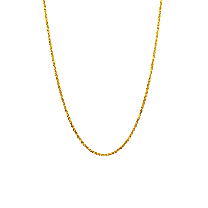 FAITHE S925 schmale Kordelkette 1,5 mm in Gold