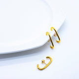 JOSEPHINE C-Shape Earrings/Ear Studs in Gold