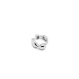 GLENDA silver ear clip in wave shape