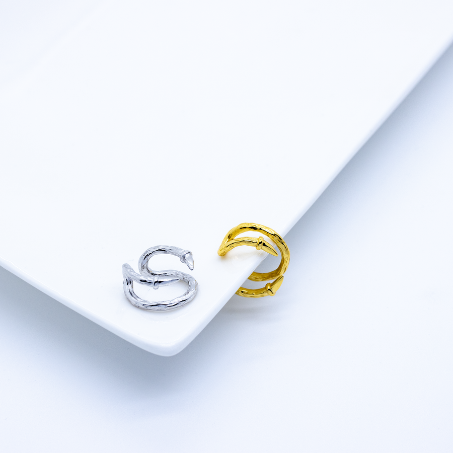 CADENCE Gold Klaue Earcuff/Ohrklemme aus 925er Sterlingsilber