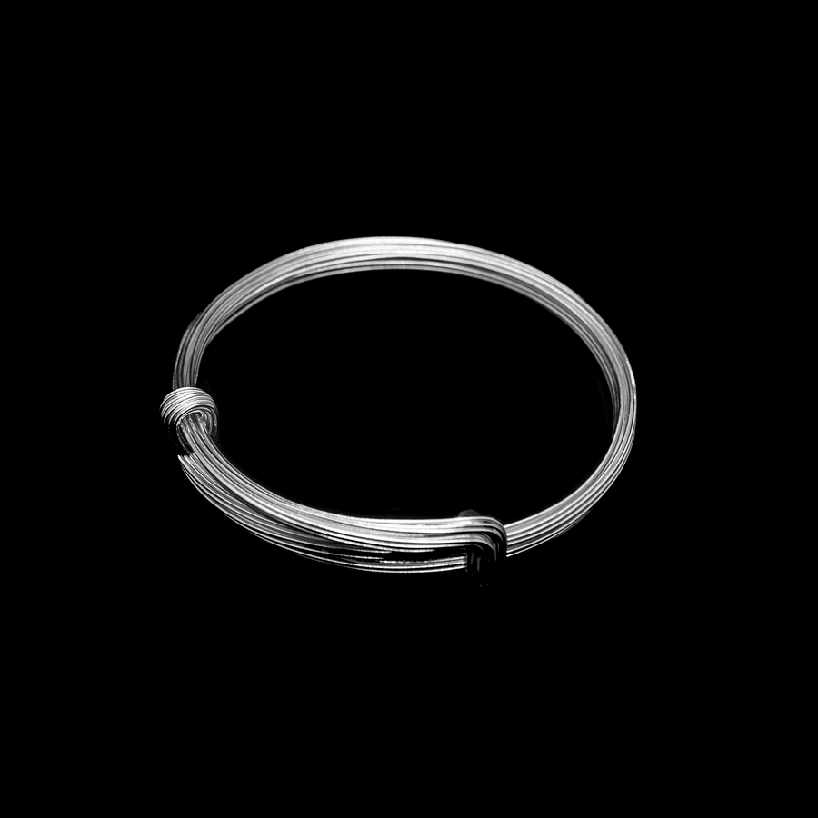 DUNDO Verstellbares Drahtseil-Armband aus 925er Sterlingsilber