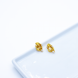 Boucles d'oreilles clous JACKIE S925 avec cristal citrine, zircone