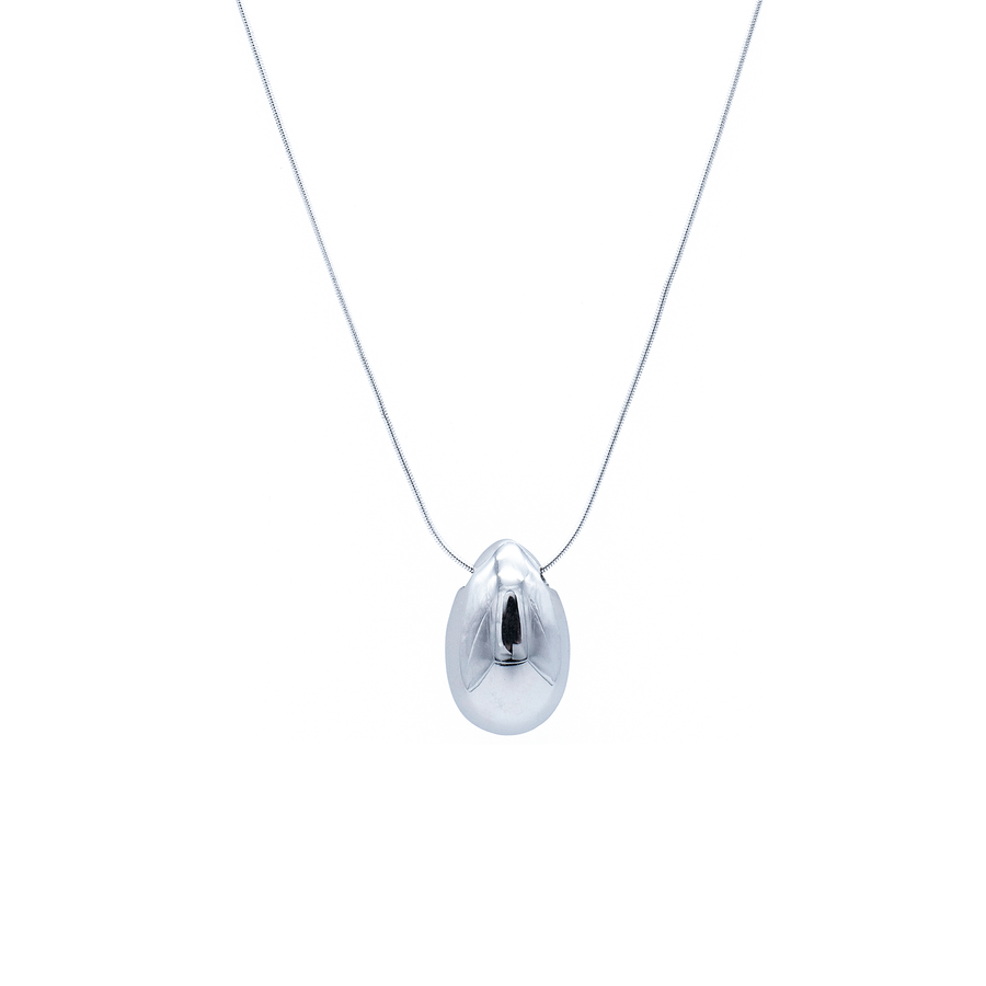 'Envira' silver necklace with water drop pendant in sterling silver