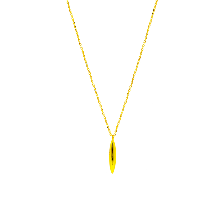 'Piura' gold necklace with sterling silver pendant