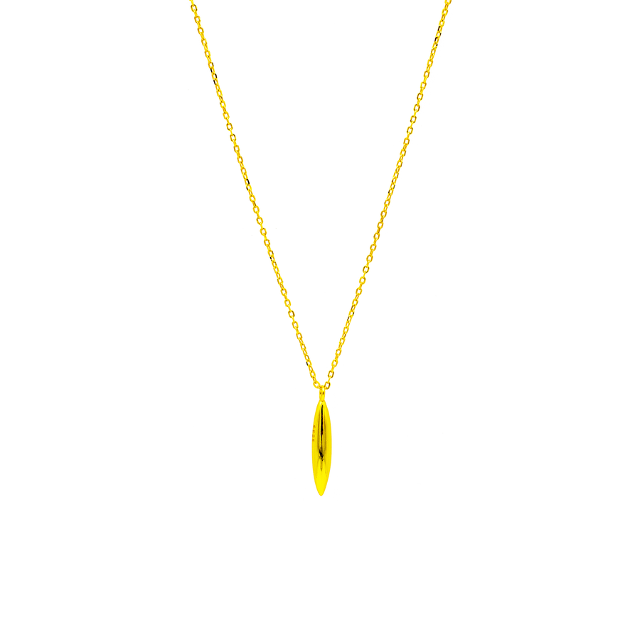 'Piura' gold necklace with sterling silver pendant