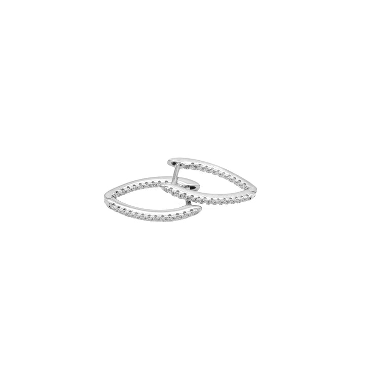 'Ingavi' silver V-shape hoop earrings in sterling silver