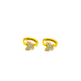 Boucles d'oreilles JOILSON S925 avec papillon pavé de diamants en or