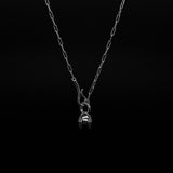 MELBO necklace with kettlebell pendant made of 925 silver