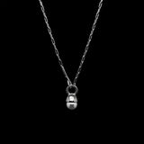 MELBO necklace with kettlebell pendant made of 925 silver