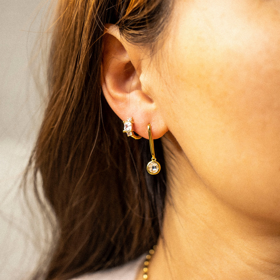 'Pucalipa' gold earrings-hoops hoops sterling silver