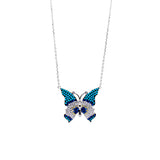 Collier QUITA S925 avec pavé papillon argent