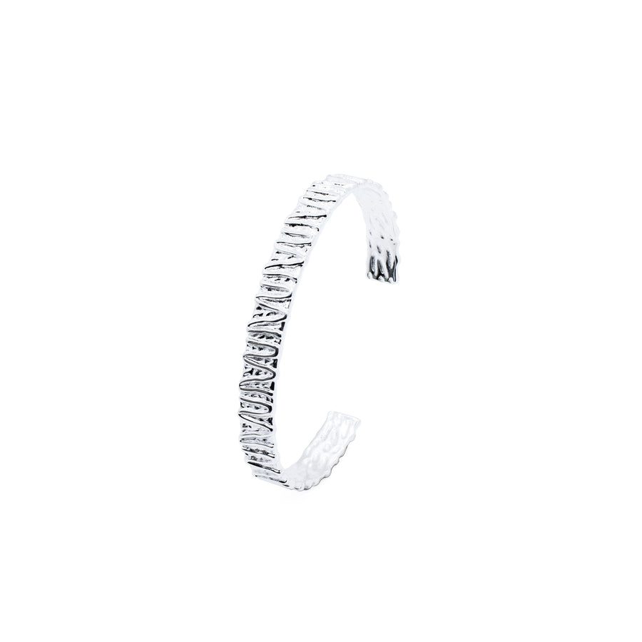 SHOLM 925 Silber Armband mit 3D Prägemuster