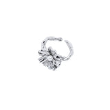 SUTTON S925 Flower Ladies Ring with Pearl in Silver