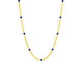 Collier en argent 925 TERRA Gold avec boules de pierres précieuses lapis-lazuli