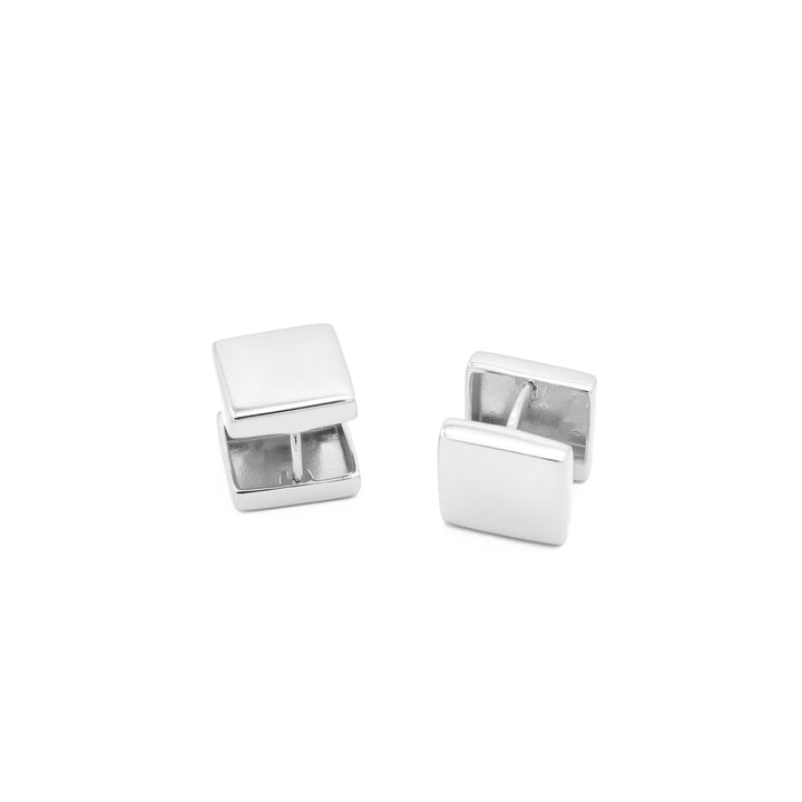 'Urucu' silver square earrings Ear studs made of 925 silver