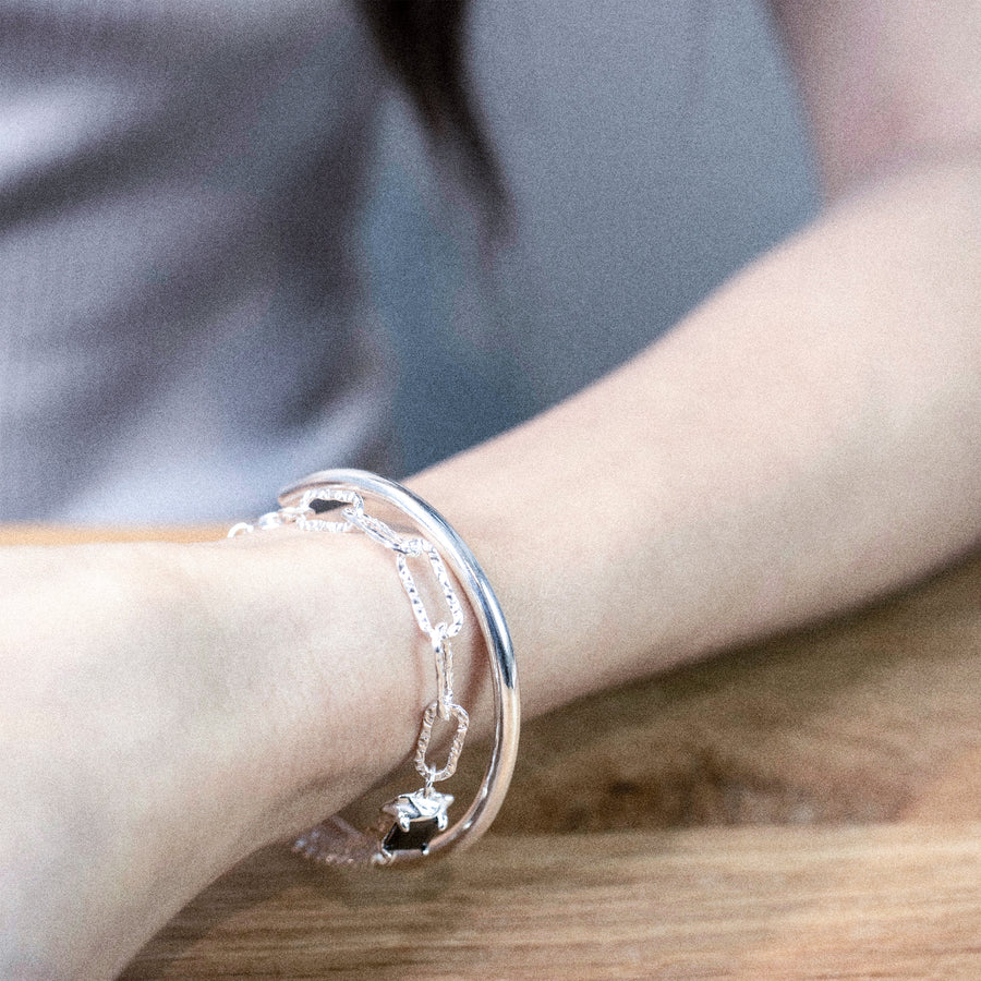 'Uyuni' silver bangle Bracelet made of 925 sterling silver