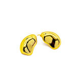 VERAS Cashew earrings-ear studs in shiny gold made of 925 silver