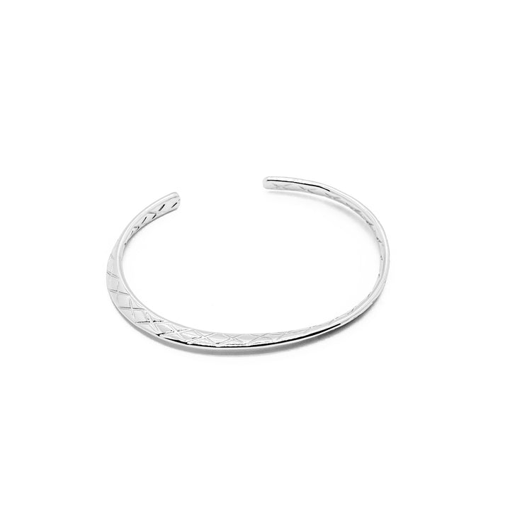 WRENLEE S925 Möbius Armband mit X-Muster in Silber