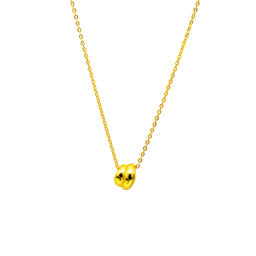 'Demeter' gold necklace with pendant made of 925 sterling silver