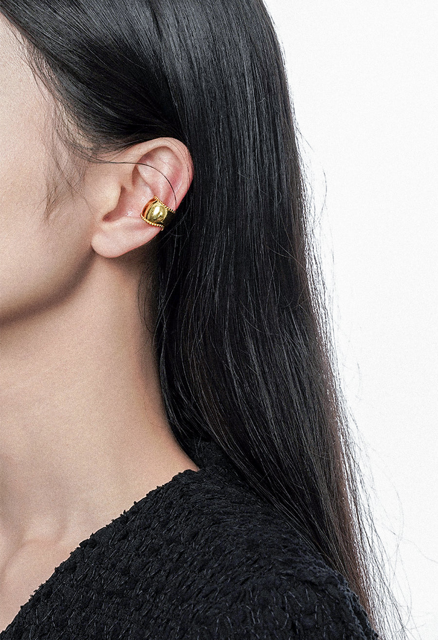 JANICE Gold Earcuff mit Dots für Damen