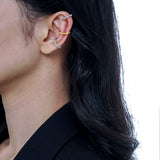 LAURETTA Fine Earcuff in Silver, Twisted