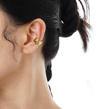 ZARIA Wide Ear Cuff with Stones Gold