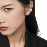 COOBER Silber breiter Earcuff texturiert