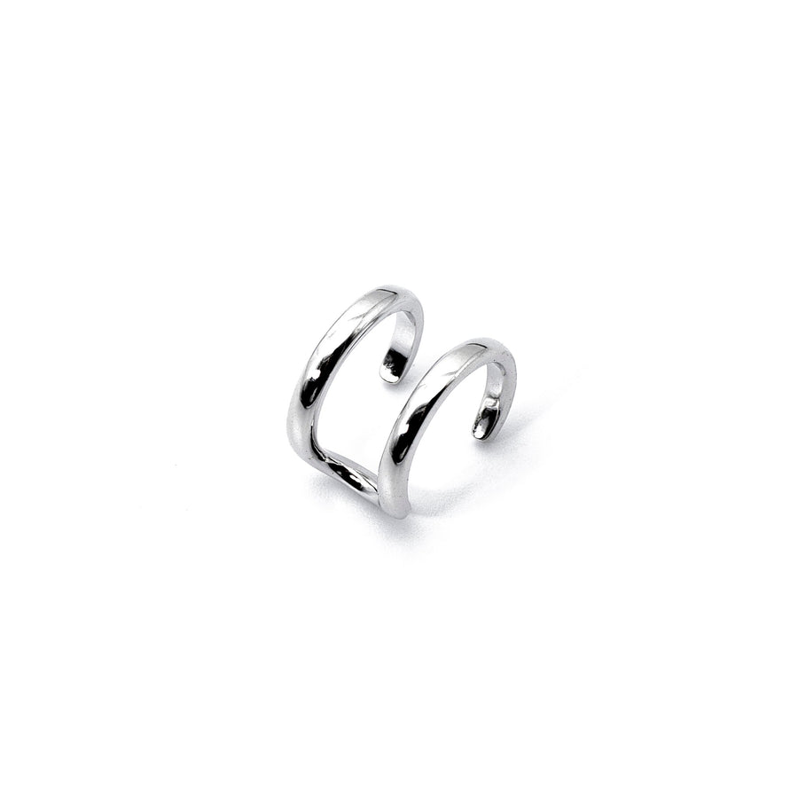 JANAE S925 doppelreihige Ohrringe/Earcuff in Silber