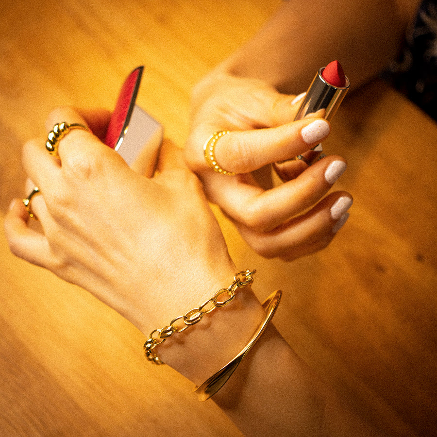 'Ronnie' gold bracelet made of 925 sterling silver