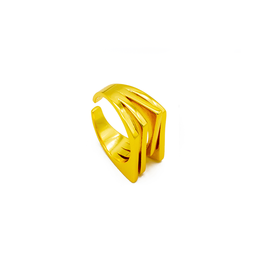 'Bridget' gold open ring made of 925 sterling silver