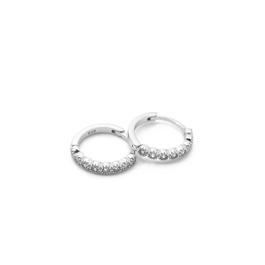 'Aniya' silver hoop earrings Hoops Huggies made of 925 sterling silver