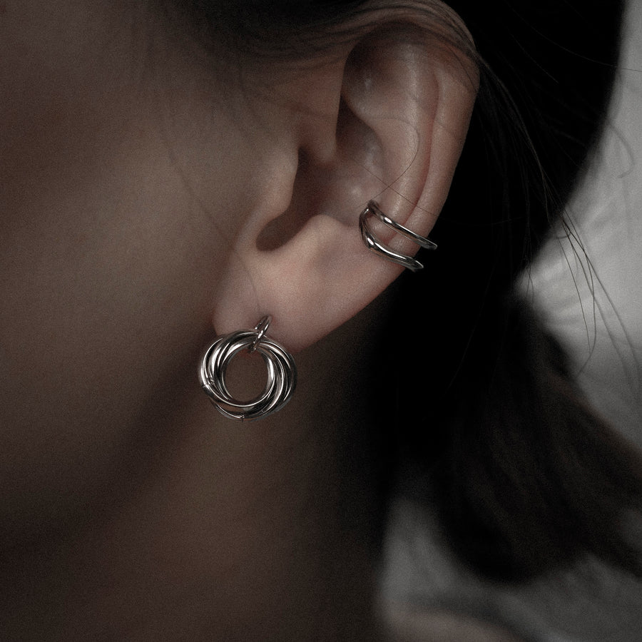 'Madeline' silver earrings-Earcuff made of 925 sterling silver